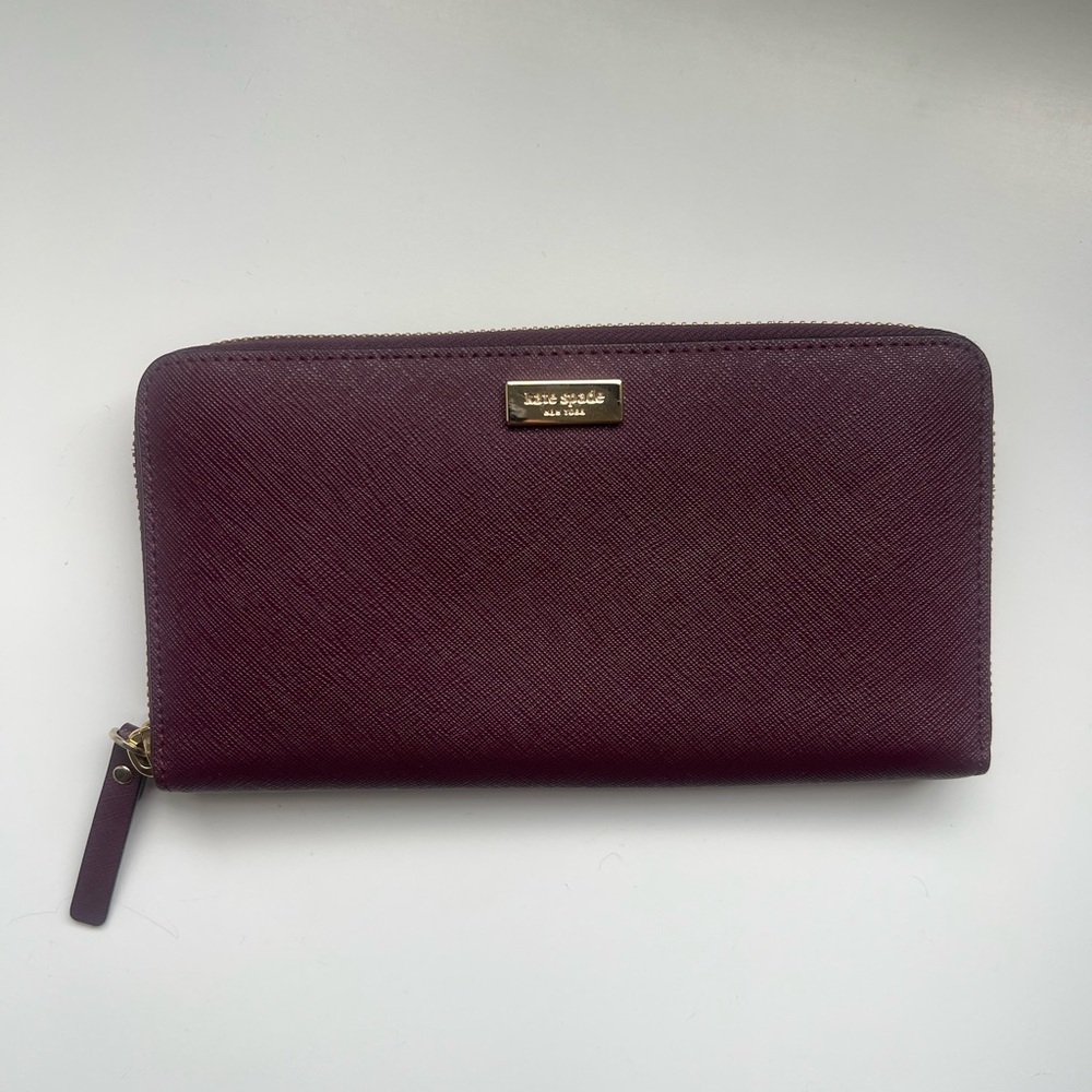 Kate Spade Plum Zip-Around Wallet